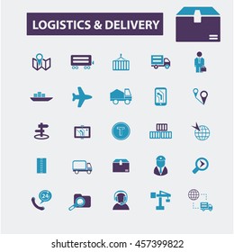 logistics, delivery icons