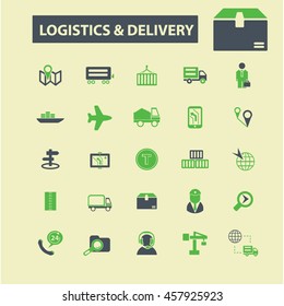 logistics, delivery icons