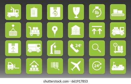 Logistics & Delivery Icons Set Vector Illustration
