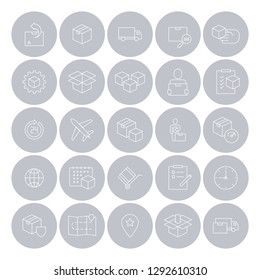 Logistics and Delivery icons. Thin line vector.