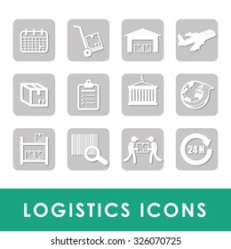 Logistics and delivery icons, vector illustration graphic .