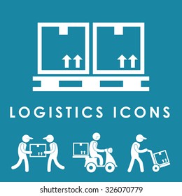 Logistics and delivery icons, vector illustration graphic .