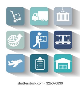 Logistics and delivery icons, vector illustration graphic .