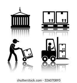 Logistics and delivery icons, vector illustration graphic .