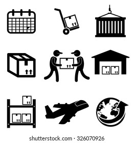 Logistics and delivery icons, vector illustration graphic .