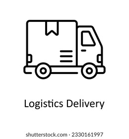 Logistics Delivery Outline Icon Design illustration. Smart Industries Symbol on White background EPS 10 File