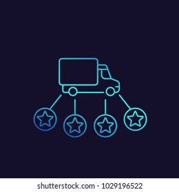Logistics, delivery service linear vector icon