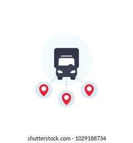 Logistics, delivery services vector icon