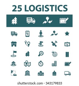 logistics, delivery, shipping, icons, signs vector concept set for infographics, mobile, website, application
