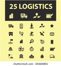 logistics, delivery, shipping, icons, signs vector concept set for infographics, mobile, website, application
