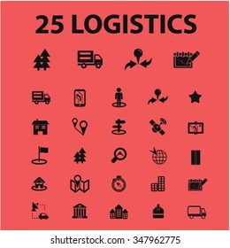 logistics, delivery, shipping, icons, signs vector concept set for infographics, mobile, website, application