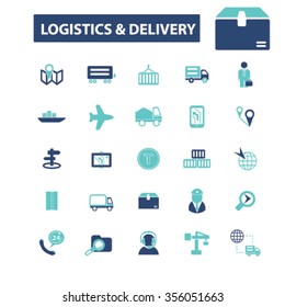 logistics, delivery, shipping, icons, signs vector concept set for infographics, mobile, website, application
