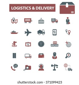 logistics, delivery, shipping, icons, signs vector concept set for infographics, mobile, website, application 