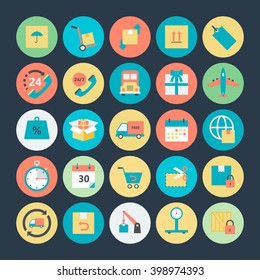 Logistics Delivery Vector Icons 1