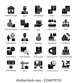 
Logistics Delivery Vector Icons Pack
