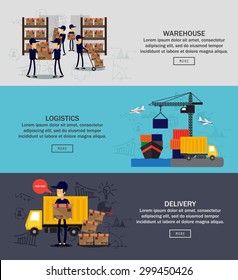 Logistics , Delivery , Warehouse Infographic Design , Vector Illustration