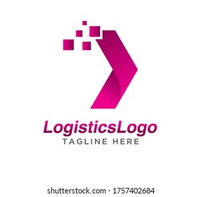 logistics design creative logo concept