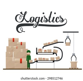 Logistics digital design, vector illustration eps 10