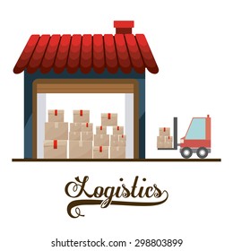 Logistics digital design, vector illustration eps 10