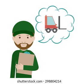 Logistics digital design, vector illustration eps 10