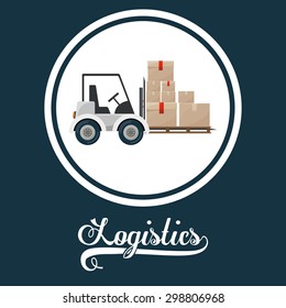 Logistics digital design, vector illustration eps 10