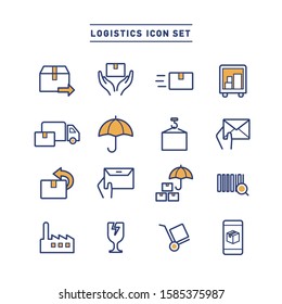 LOGISTICS AND DISTRIBUTION ICON SET