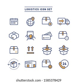 LOGISTICS AND DISTRIBUTION ICON SET