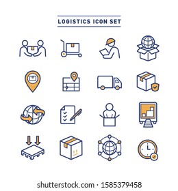 LOGISTICS AND DISTRIBUTION ICON SET