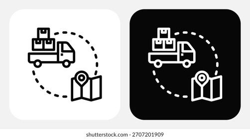 Logística Dual Monochrome Icon Set