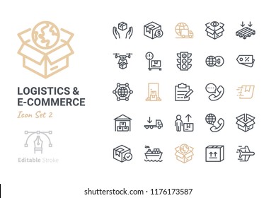 Logistics & Ecommerce icon set 2