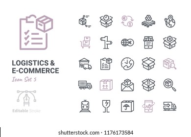 Logistics & Ecommerce icon set 5