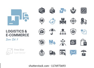 Logistics & Ecommerce vector icon set