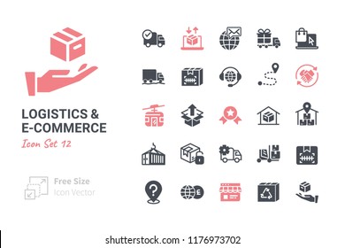 Logistics & Ecommerce vector icon set