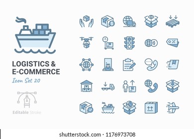 Logistics & Ecommerce vector icon set