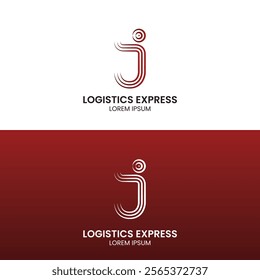 Logistics Express Lettering J Logotype