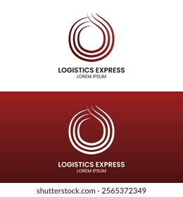 Logistics Express Lettering O Logotype