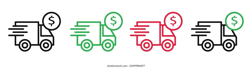 Logistics Fee Icon for Product Delivery and Shipment Costs