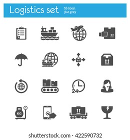 logistics flat icons set 3