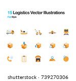 Logistics Flat Vector Illustrations