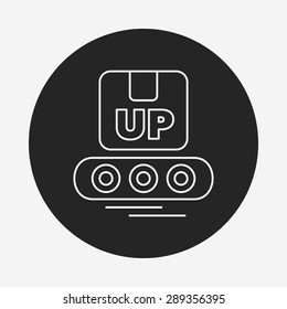 logistics freight line icon