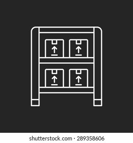 logistics freight line icon