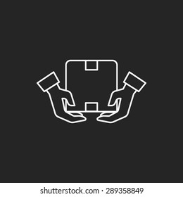 logistics freight line icon