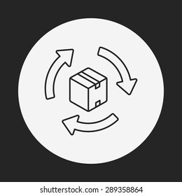 logistics freight line icon