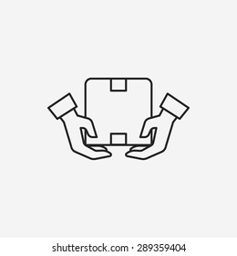 logistics freight line icon