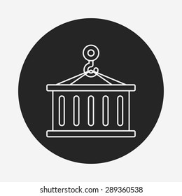 logistics freight line icon