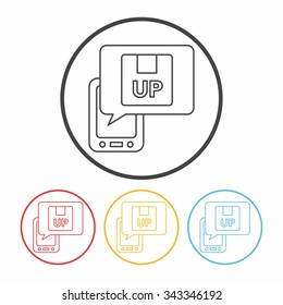 logistics freight line icon