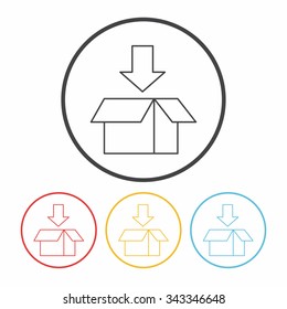 logistics freight line icon