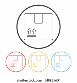 logistics freight line icon
