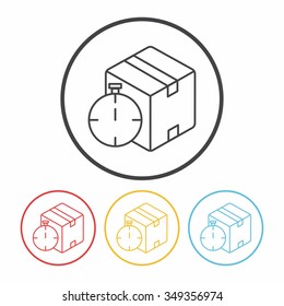 logistics freight line icon