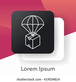logistics freight line icon